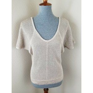 Express Size Medium Gold Metallic Knit Sweater